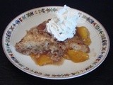 Peach Pudding Cake with Brown Sugar Sauce