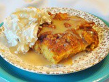 Pumpkin Bread Pudding with Maple Bourbon Brown Sugar Sauce