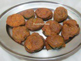 Vange aani Ghosale Bhajee ~ Brinjal and Green Sponge Gourd Fritters