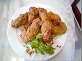 Fried Shrimp Sauce Chicken Wings