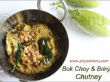 Bok Choy & Brinjal Chutney / Chutney Recipe - 41 / #100chutneys