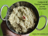 Cabbage & Tender Tamarind Leaves Chutney / Chutney Recipe - 75 / #100chutneys