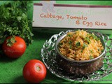 Cabbage, Tomato & Egg Rice / Lunch Box Recipes