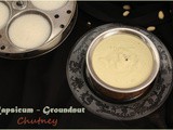 Capsicum Groundnut Chutney / Bell pepper - Peanut Chutney