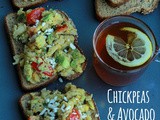 Chickpeas & Avocado Salad Sandwich / Healthy Sandwich