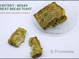 Chutney - Besan flour Wheat Bread Toast / Diet Friendly Recipe - 67 / #100dietrecipes