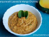 Karpuravalli Leaves & Mango Chutney / Chutney Recipe - 33 / #100chutneys