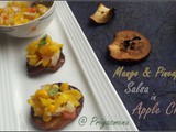 Mango & Pineapple Salsa in Apple Chips