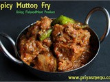 Spicy Mutton Fry using FishandMeat Product