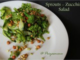 Sprouts - Zucchini Salad / Diet Friendly Recipe - 49 / #100dietrecipes