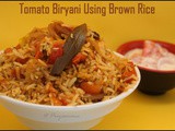Tomato Biryani Using Brown rice
