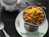 Tomato & Peas Rice / One Pot Meal / Thakali & Pattani Satham / Pressure cooker method