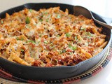 Baked Cheese and Sausage Ziti #BakingBloggers