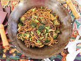 Black Pepper Beef with Broccoli and Noodles