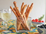 Cheddar Poppy Seed Bread Sticks #BreadBakers