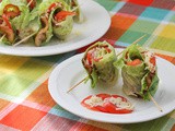 Cheesy Bacon and Tomato Lettuce Rolls #FoodieExtravaganza