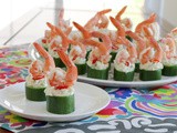Cheesy Cucumber Shrimp Bites #FishFridayFoodies