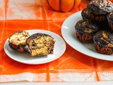 Chocolate Pumpkin Swirl Muffins #MuffinMonday