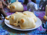 Ham and Cheese Elephant Rolls #BreadBakers