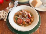 Marmite Roast New Potatoes with Sausage and Butter Beans