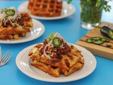 Mexican Cornbread Waffles #BreadBakers