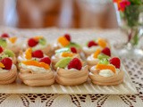 Mini Fruit-topped Pavlovas #BakingBloggers