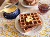 Overnight Sourdough Cinnamon Waffles #BreadBakers