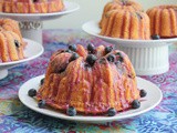 Peach Rosé Blueberry Bundt #BundtBakers