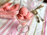 Raspberry Rhubarb Ice Cream