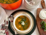 Roasted Butternut Squash Lentil Vegetable Soup