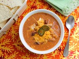 Slow Cooker Cheesy Chicken Enchilada Soup