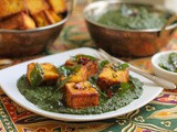 Spiced Chickpea Flour Gnocchi with Coconut Spinach Sauce