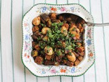 Spicy Sweet Soy Eggplant Tofu Quail Egg Stir-fry