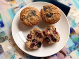 Tiny Batch Whole Wheat Blueberry Muffins #MuffinMonday