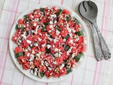 Watermelon Cucumber Feta Salad