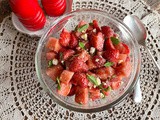 Watermelon Strawberry Feta Salad