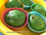 Steam Pandan Cupcakes with Palm Sugar