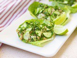 Chicken Lettuce Wraps with Peanut Sauce