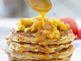 Easy Fluffy Caramel Apple Pancakes