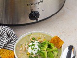 Healthy Crockpot White Chicken Chili