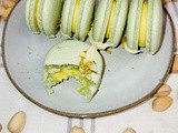Pistachio White Chocolate Ganache Macarons