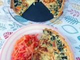 Calaloo and Cheddar Tart