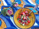 Persian Salad of Tomato, Pomegranate and Cucumber