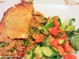 Prawn and chorizo pie