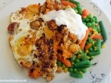 Sweet potato, chickpea & chorizo hash