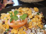 Poha Bhel (No cook Flattened Rice Snack)