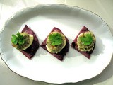 French Fridays with Dorie - Eggplant Caviar and Purple Sweet Potato Flatbread