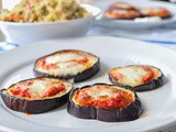 Aubergine Mini Pizza Crust topped with Ajvar relish and Mozzarella