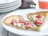 Flat bread French Toast with Ricotta, Honey and Strawberries
