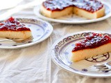 Mascarpone Cheesecake with Strawberry Glaze